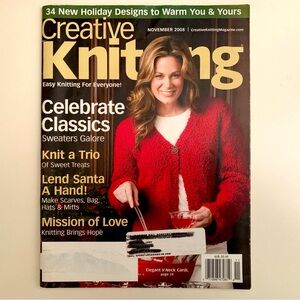 Creative Knitting Magazine Easy Knit Patterns for Everyone 34 Holiday Designs